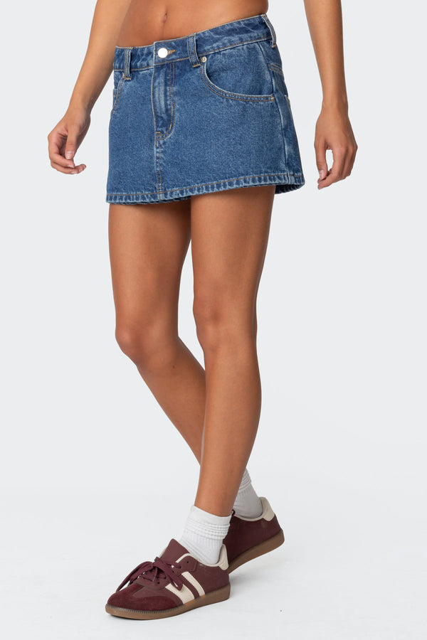Edikted Talia Micro Skort Dark Blue