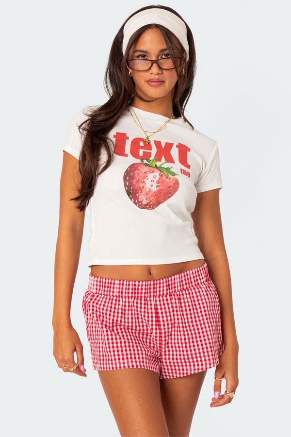 edikted Text Me Graphic T Shirt white