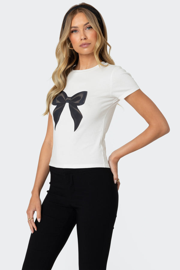 Edikted Tied Up T Shirt White