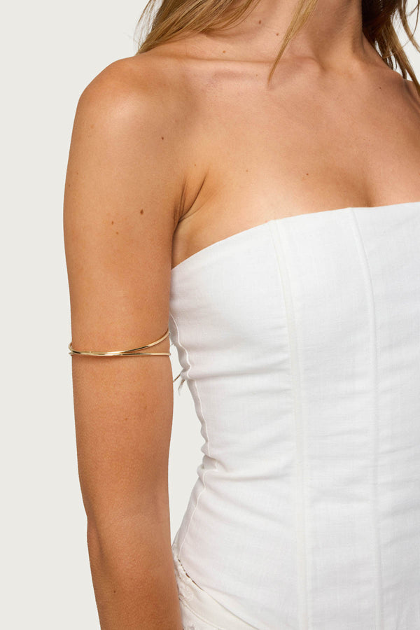 edikted Twist My Arm Cuff gold