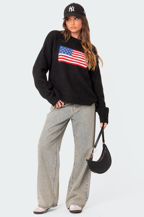 Edikted Usa Oversized Chunky Knit Sweater Black