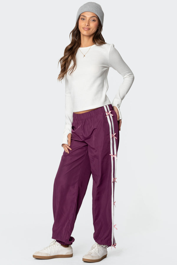 Edikted Waffle Long Sleeve T Shirt White