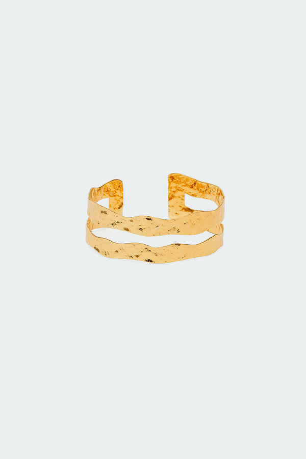 Edikted Wavy Arm Cuff Gold