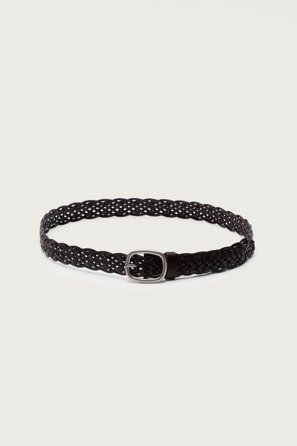Edikted Woven Faux Leather Belt Brown