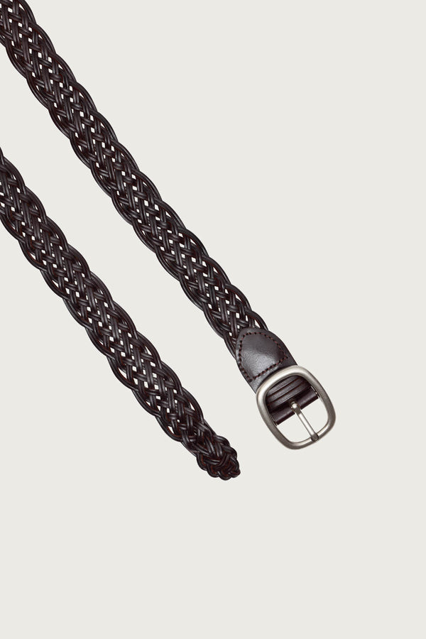 Edikted Woven Faux Leather Belt Brown