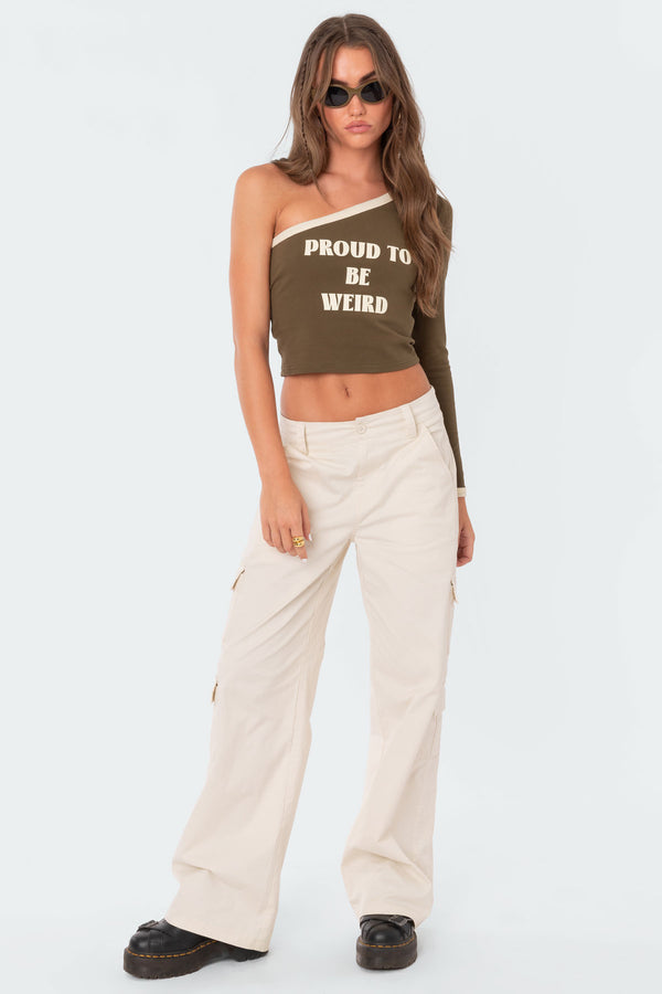 edikted Zuri Cargo Pants beige