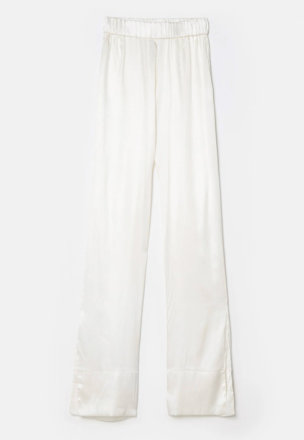 Edithmarcel Cream Silk Pants