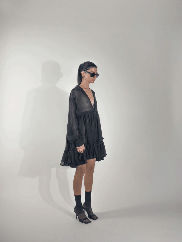 edithmarcel Georgette shirt dress