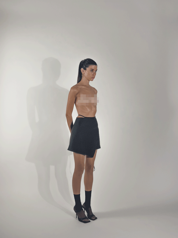 edithmarcel Linen wrap skirt