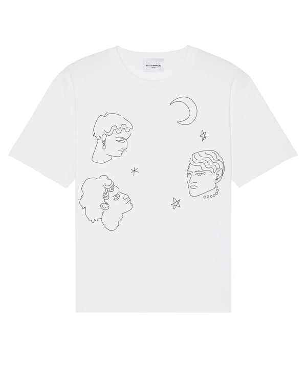 edithmarcel Print face t-shirt