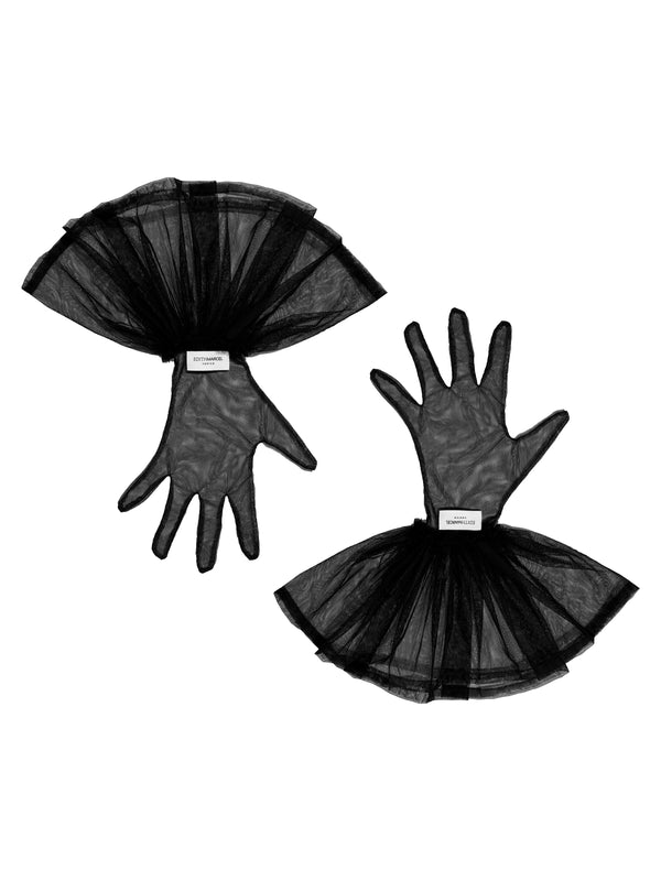 edithmarcel Short tulle gloves with frill