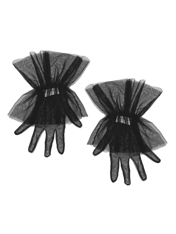 edithmarcel Short tulle gloves with frill
