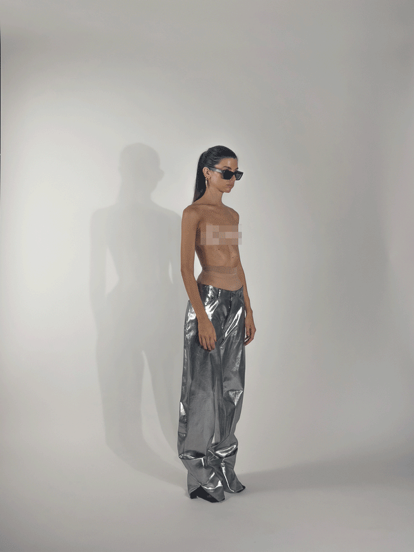 edithmarcel Silver denim pants