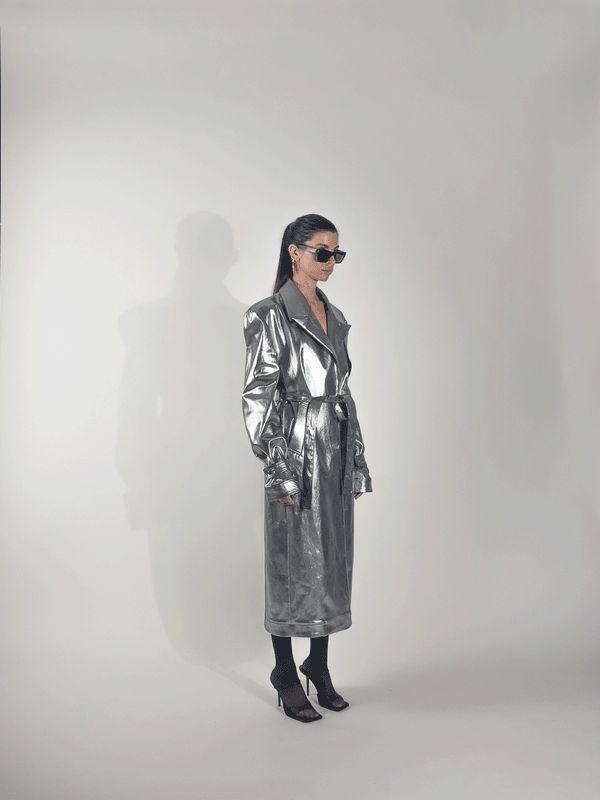 edithmarcel Silver denim trench