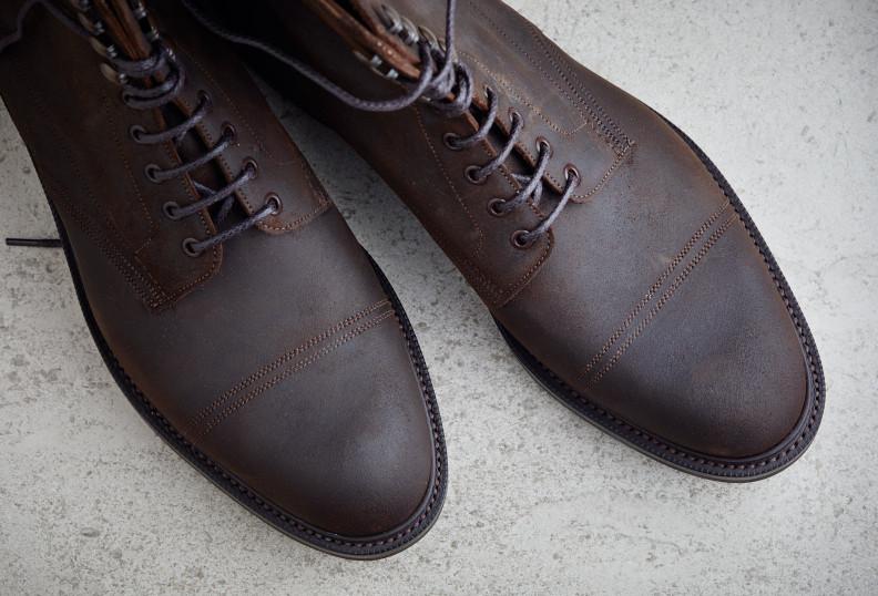 Edward Green Ambleside 72 Last — Iron Waxed Suede With Rugged Ridgeway Soles