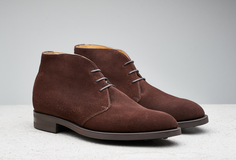 Edward Green Banbury 202 Last — Mink Suede With Dainite Rubber Soles
