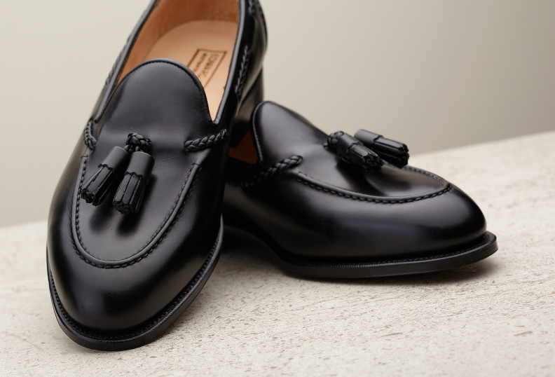 Edward Green Belgravia 184 Last — Black Calf With Light Leather Soles