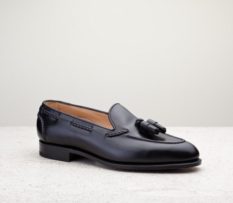 edward green Belgravia 184 last — black calf with light leather soles