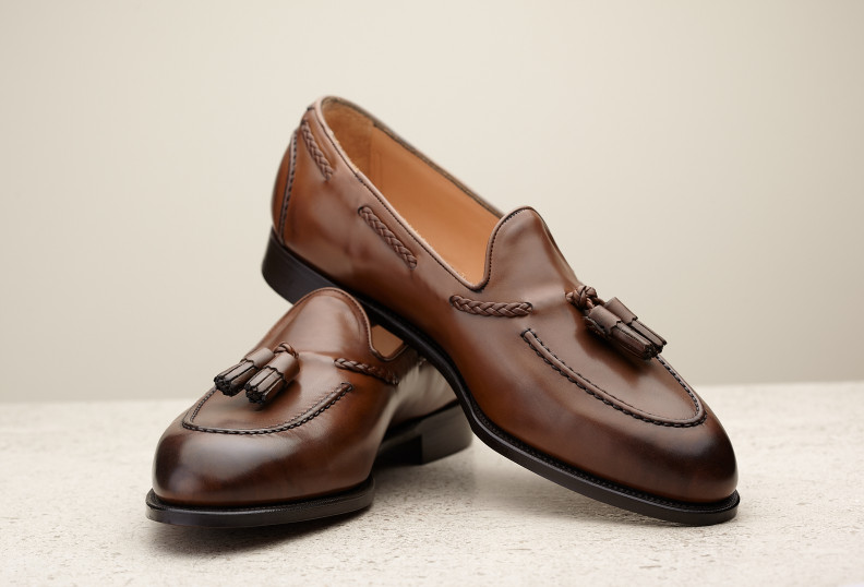 Edward Green Belgravia 184 Last — Dark Oak Antique Calf With Light Leather Soles