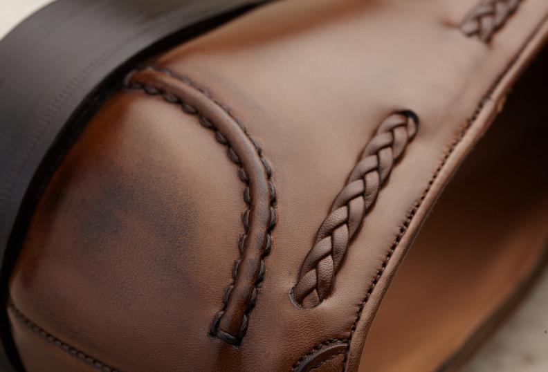 Edward Green Belgravia 184 Last — Dark Oak Antique Calf With Light Leather Soles