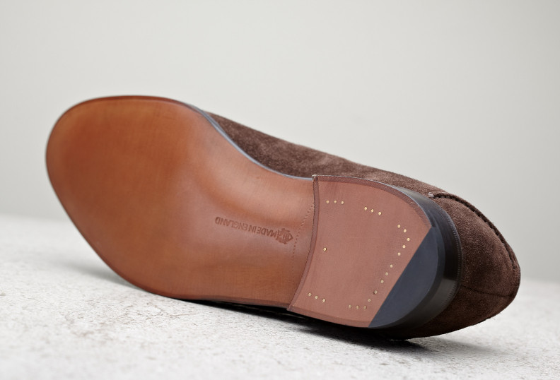 Edward Green Belgravia 184 Last — Mink Suede With Leather Soles