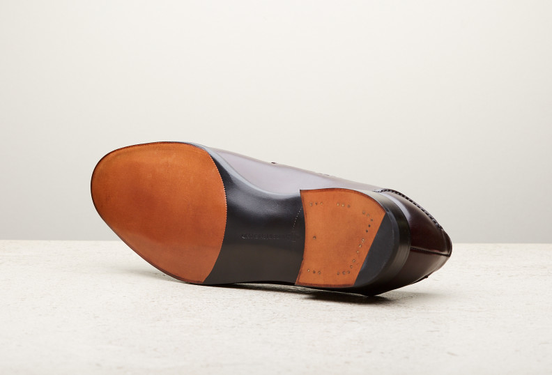 Edward Green Belgravia 184 Last — Nightshade Antique Calf With Slim Leather Soles