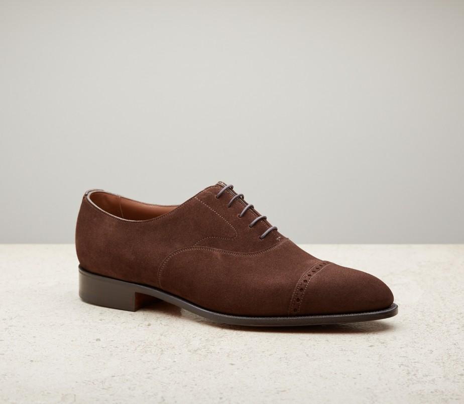 edward green Berkeley 82 last — Mink Suede with leather soles