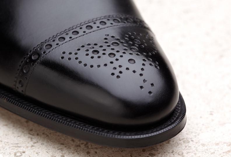 Edward Green Cadogan 202 Last — Black Calf With Single Leather Soles