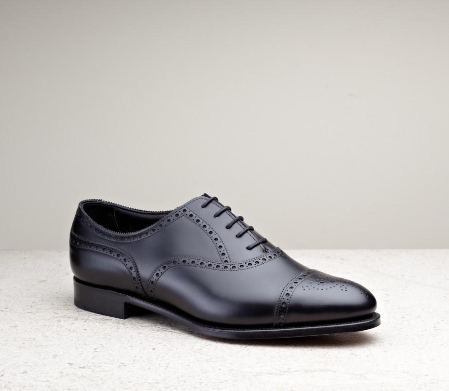 edward green Cadogan 202 last — black calf with single leather soles