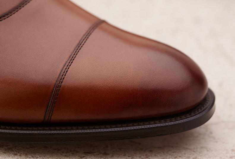 Edward Green Chelsea 202 Last — Chestnut Antique Calf With Single Leather Soles