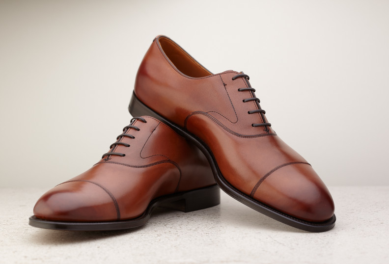 Edward Green Chelsea 202 Last — Chestnut Antique Calf With Single Leather Soles