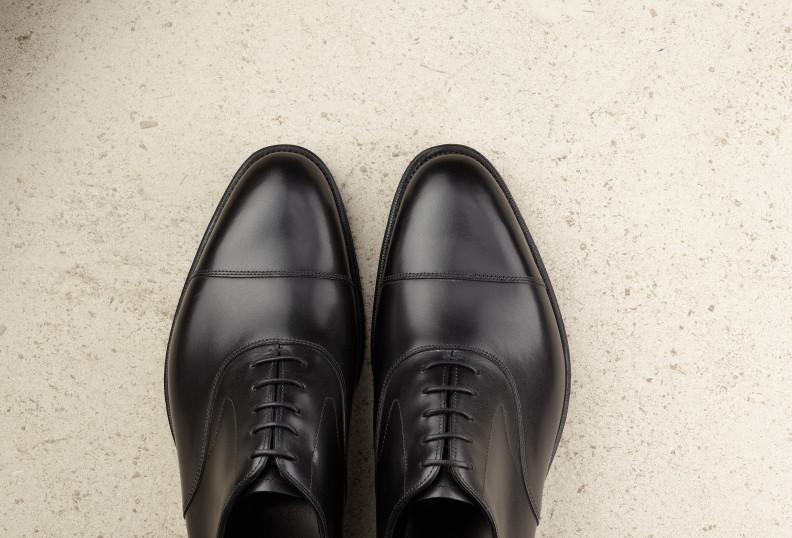 Edward Green Chelsea 82 Last — Black Calf With Slim Rubber Soles