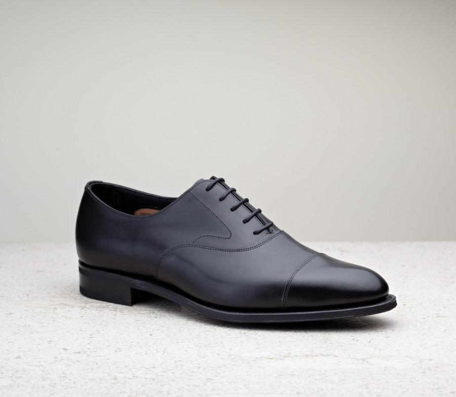 edward green Chelsea 82 last — black calf with slim rubber soles