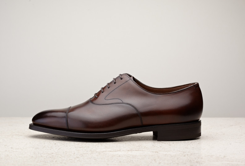 Edward Green Chelsea 82 Last — Dark Oak Antique Calf With Slim Rubber Soles