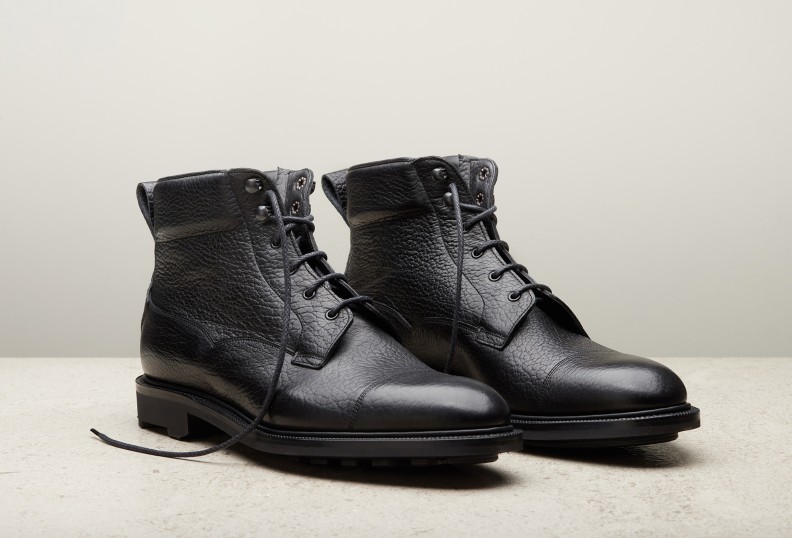 Edward Green Connemara 303 Last — Black London Grain With Rugged Ridgeway Soles