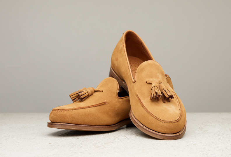 Edward Green Cromer 137 Last — Nutmeg Suede With Slim Rubber Soles