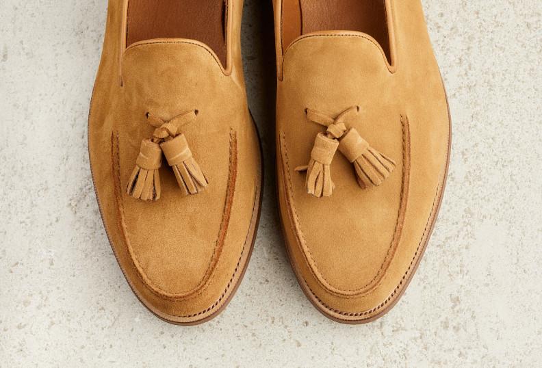 Edward Green Cromer 137 Last — Nutmeg Suede With Slim Rubber Soles
