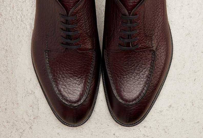 Edward Green Dover 202 Last — Aubergine London Grain With Dainite Rubber Soles