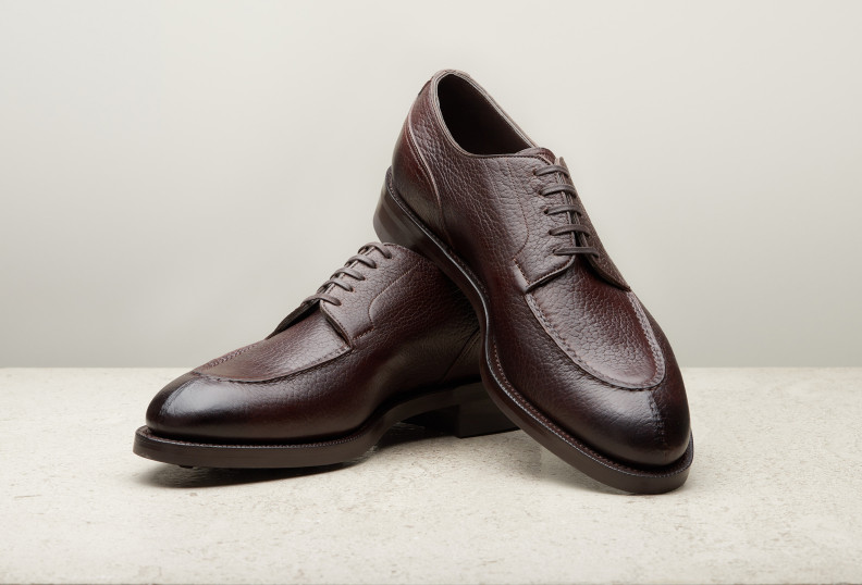 Edward Green Dover 202 Last — Dark Brown London Grain With Dainite Rubber Soles