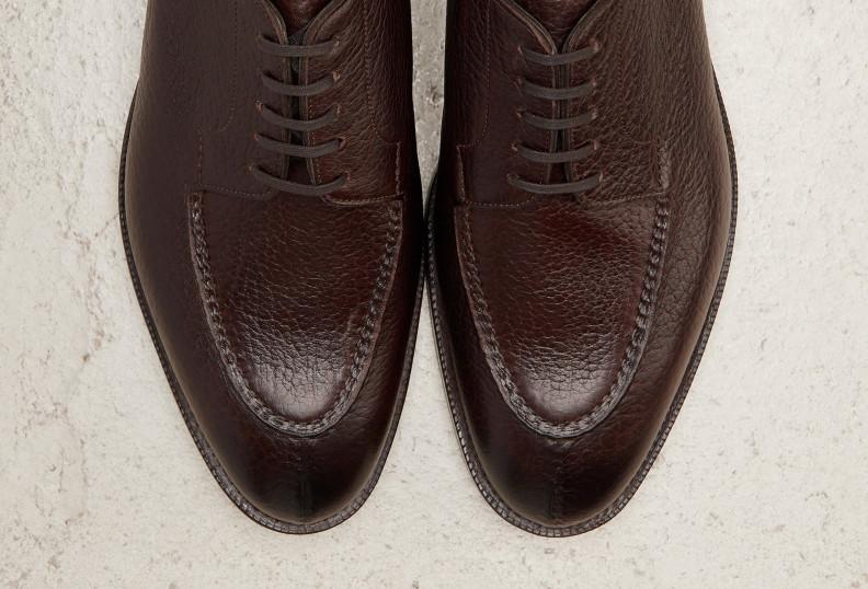 Edward Green Dover 202 Last — Dark Brown London Grain With Dainite Rubber Soles
