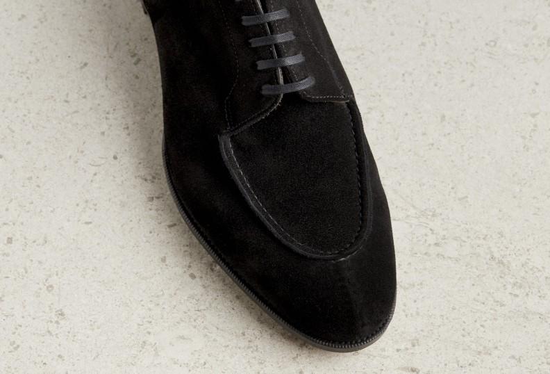 Edward Green Dover 202 Last — Unlined — Black Suede With Rubber Soles