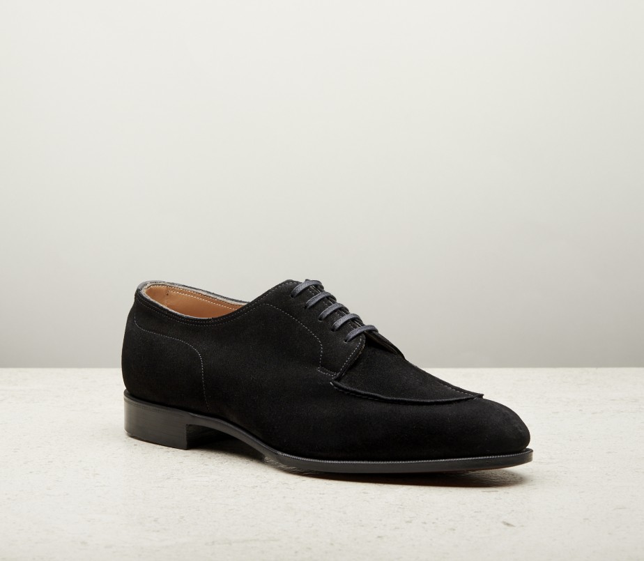 edward green Dover 202 Last — unlined — black suede with rubber soles edward green Dover 202 Last — unlined — black suede with rubber soles