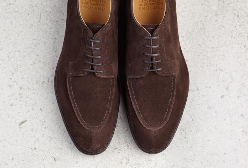 Edward Green Dover 202 Last — Unlined — Mink Suede With Slim Rubber Soles