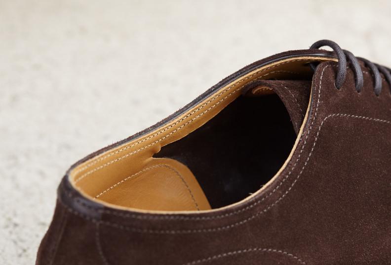 Edward Green Dover 202 Last — Unlined — Mink Suede With Slim Rubber Soles