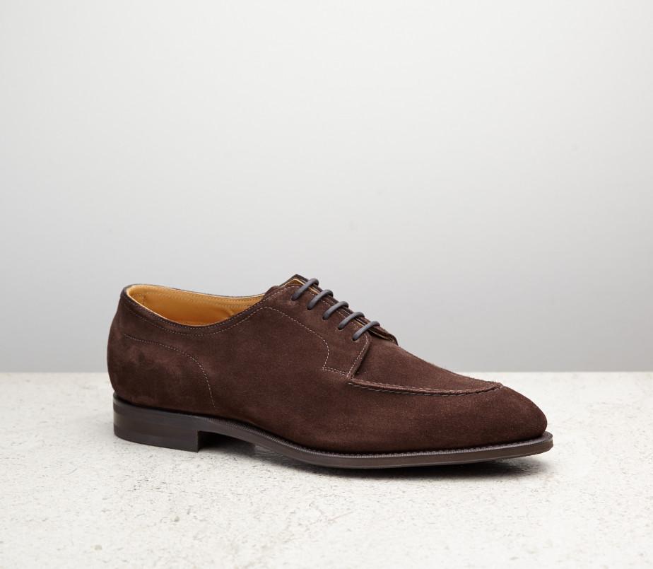 edward green Dover 202 last — unlined — mink suede with slim rubber soles