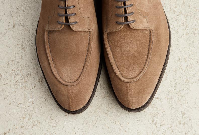 Edward Green Dover 202 Last — Unlined — Mole Suede With Slim Rubber Soles