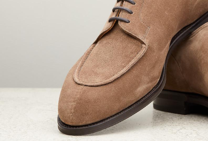 Edward Green Dover 202 Last — Unlined — Mole Suede With Slim Rubber Soles