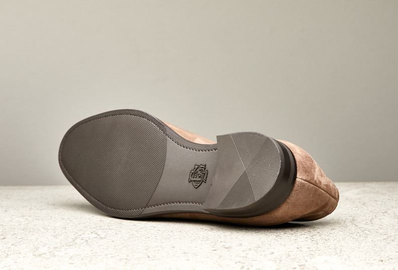 Edward Green Dover 202 Last — Unlined — Mole Suede With Slim Rubber Soles