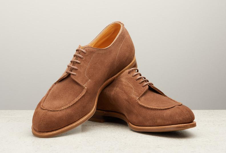 Edward Green Dover 202 Last — Unlined — Raw Umber Suede With Rubber Soles