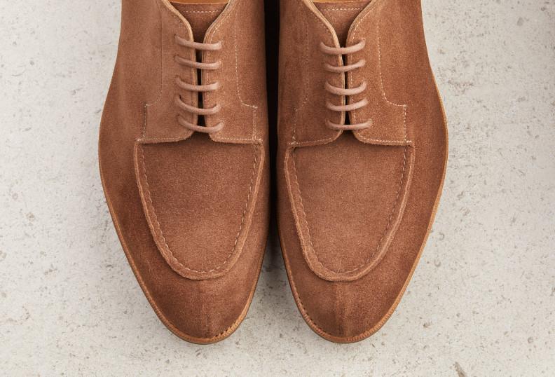 Edward Green Dover 202 Last — Unlined — Raw Umber Suede With Rubber Soles